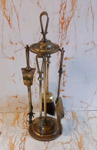 Vintage brass fireplace - vintage,