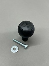 Black leather gear knob for