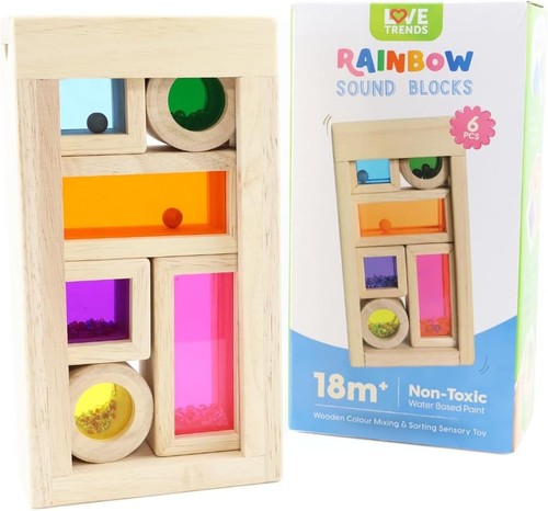 Wooden rainbow sound blocks - rainbow,