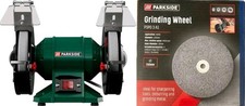 Parkside 200W Double Bench Grinder + Spare Grinding Wheel 