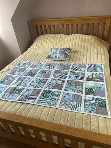Handmade patchwork quilt throw - patchwork,