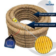 tecuro drainage pipe drainage, with coconut filter, DN 50, 60 65 80 100, PVC-U