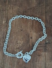 This Tiffany and Co Sterling Silver Heart Tag Toggle Choker Necklace 