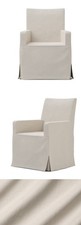 IKEA HENRIKSDAL Extremely Rare Blekinge White Armchair Chair Long Skirt Cover