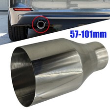 2.25''Inlet 4''Outlet Stainless Exhaust Muffler Tip Pipe Single Skinned Tail