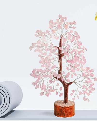 Rose quartz crystal tree - quartz,
