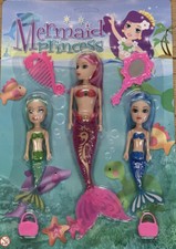3 Piece Princess Mermaid Dolls