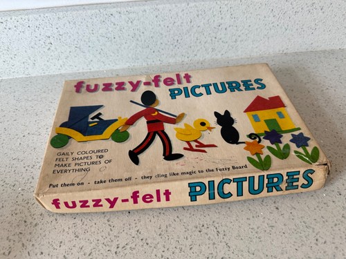 Vintage fuzzy felt pictures - fuzzy-felt,