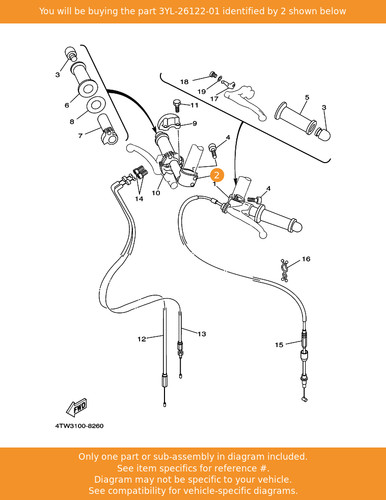 Yamaha handlebar - yamaha, (right)