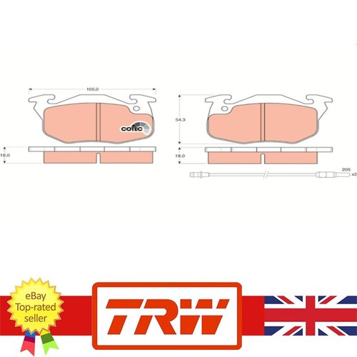 Brake pad set - pad, ax