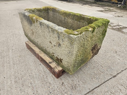 Large antique sandstone water - antique,