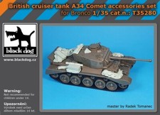 T35280 , British cruiser tank A 34 Comet accessories set , BLACK DOG , 1:35