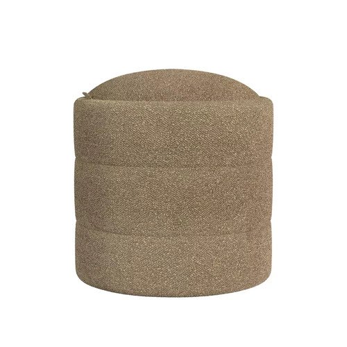 Storage round ottoman brown - storage,
