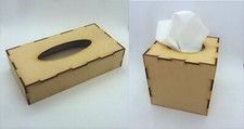 Tissue Box Cover FLAT PACKED mixed media artist blank MDF Wooden cube rectangle