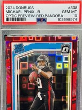 2024 Donruss Michael Penix Jr. Optic Rated Rookie Red Pandora PSA 10 Gem