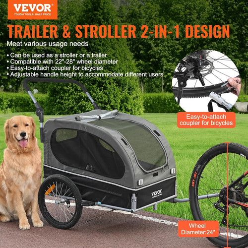 Dog bike trailer supports up - trailer,,