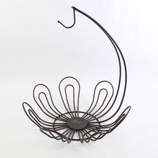 Metal Floral Shaped Fruit Vegetable Basket With Banana Hanger