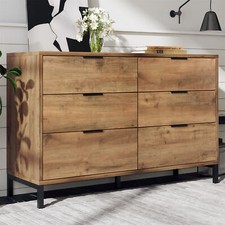 Modern Cabinet Chest of Drawers Bedroom Furniture Home Storage Bedside 6 Drawers