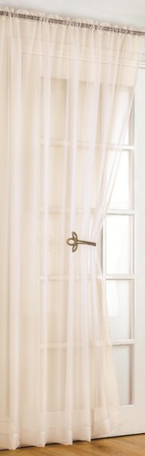 Plain voile curtain - plain, rod