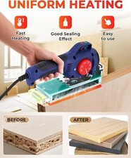 Hot Melt Edge Bander Portable Adjustable Temp Edge Banding Machine Wood PVC 220V