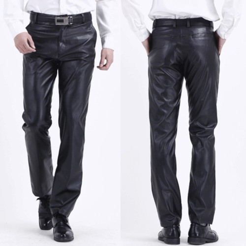Men leather trousers - pu,