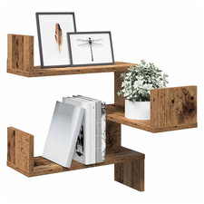 Wall Corner Shelf Smoked Oak