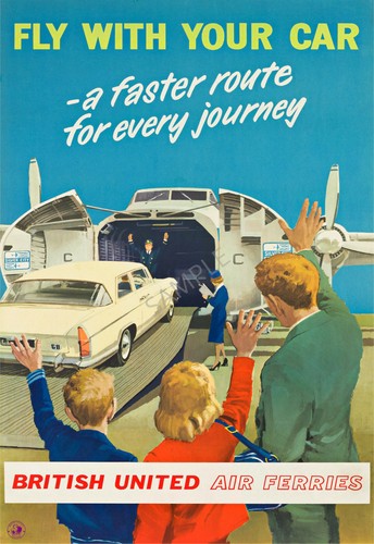 Vintage airline poster old - airline,