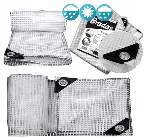 Transparent clear tarpaulin - transparent,