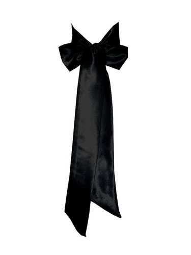 Black satin wedding fancy - black,