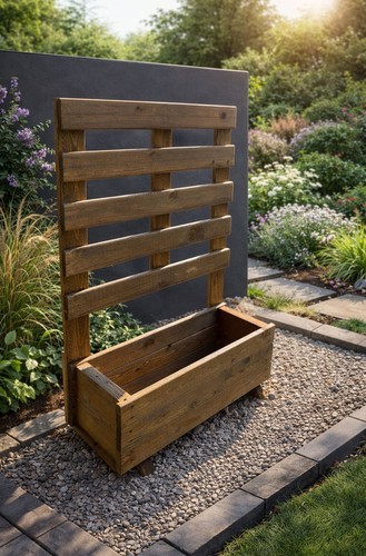 Garden wooden planter - garden,