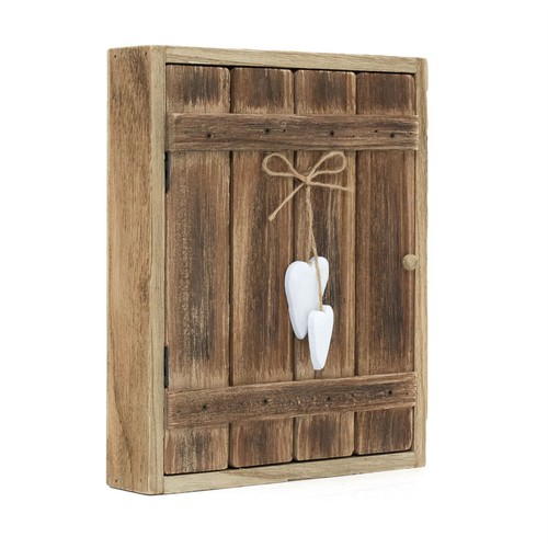 Rustic wall key box with - rustic,