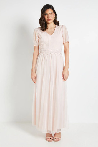 Wallis blush maxi dress - blush,