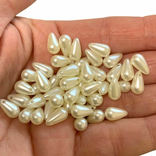 Teardrop beads faux pearl - beads,