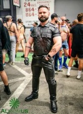 Men's Real Leather Pants Punk