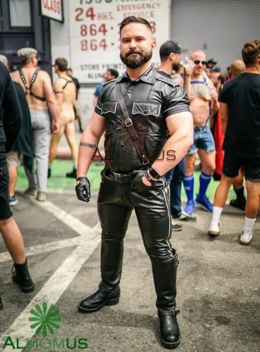 Men real leather pants - real, punk