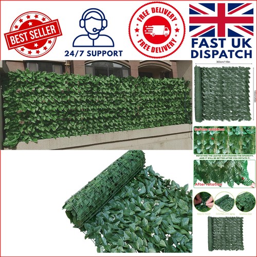 Dark green ivy fence roll - green, 3x1m