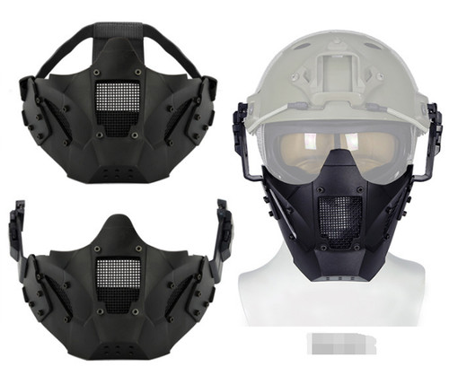 Black tactical airsoft half - tactical,