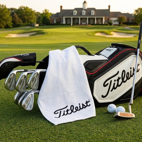 Titleist whitegolf towel - titleist,