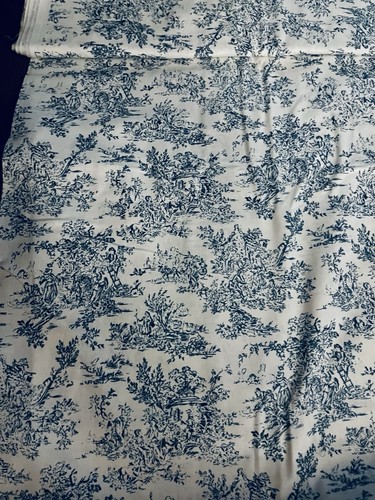 Vtg blue toile jouy - blue, on