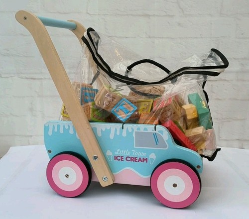 Wooden trolley push along - wooden,