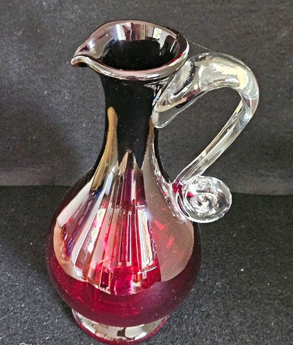 Vintage cranberry art glass - cranberry,