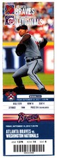 2012 ATLANTA BRAVES vs WASHINGTON NATIONALS Ticket BRYCE HARPER home run #19