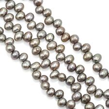 Freshwater Pearls Rice Oval Teardrop Head-drilled Top-drilled Craft Beads 6-7mm