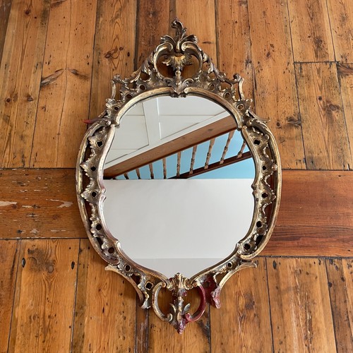 Large ornate mirror oval gold - ornate,