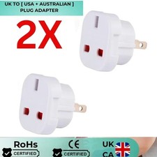 2 X UK to US Travel Adaptor