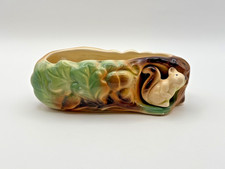 Vintage Hornsea Squirrel Log Planter / Dish Woodland Pottery England 13cm Decor
