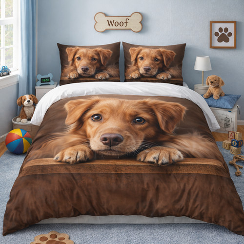 Dogs duvet cover set - 3d,