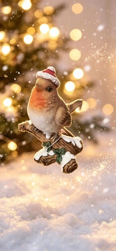 Christmas robin statue a - christmas,
