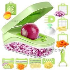 2025 Kitchen Vegetable Cutter Onion Vegetable Fruit Cutter Chopper Slicers UK~