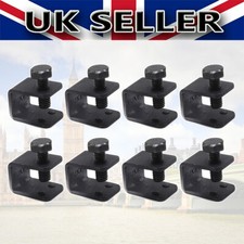 8x Mud Flaps Splash Guard C U Clamps Bolt On No Drilling Clips Universal